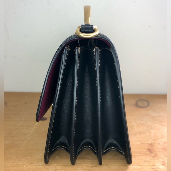 New Coach 1941 Riley Top Handle 22 In Signature Canvas Tan/Black - Picture 3 of 12